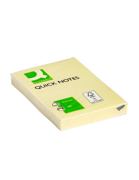 BLOC NOTAS ADH. Q-CON. 50X75MM 100H. AM.