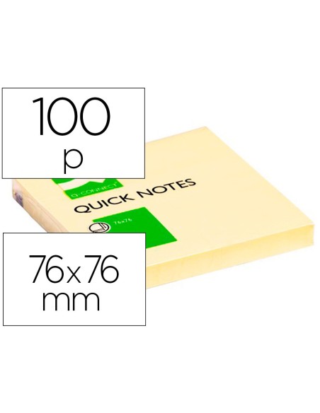 BLOC NOTAS ADH. Q-CON. 75X75MM 100H. AM. BLOC NOTAS ADH. Q-CON. 75X75MM 100H. AM.