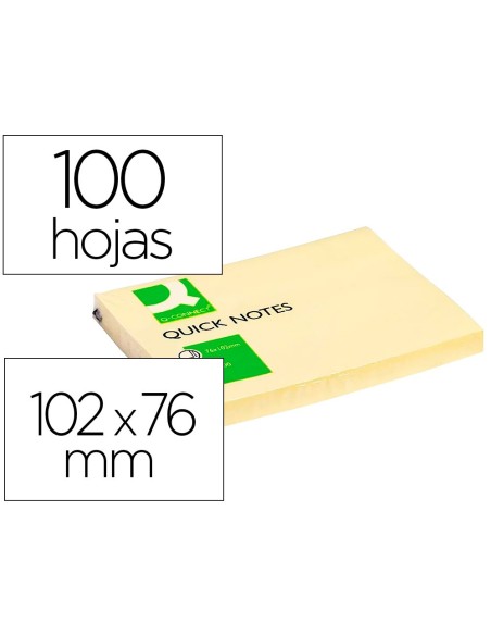 BLOC NOTAS ADH. Q-CON. 75X100MM 100H. AM. BLOC NOTAS ADH. Q-CON. 75X100MM 100H. AM.