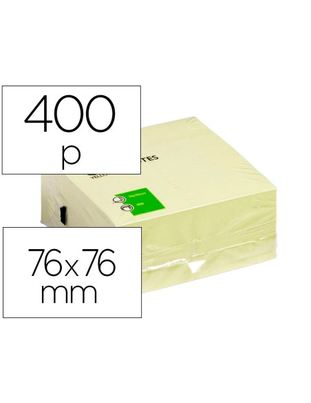 BLOC NOTAS ADH. Q-CON. 75X75MM 400H. AM. BLOC NOTAS ADH. Q-CON. 75X75MM 400H. AM.