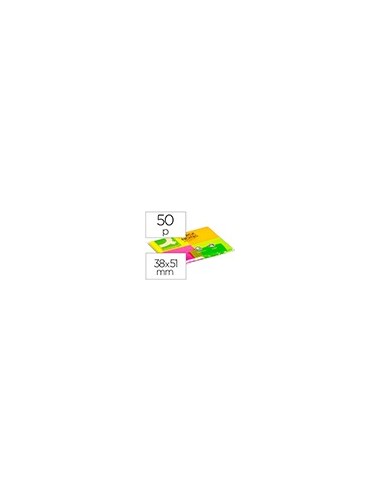 BLOC NOTAS ADH. Q-CON. 40X50MM 4UD 50H. COL. SURT. FLUOR BLOC NOTAS ADH. Q-CON. 40X50MM 4UD 50H. COL. SURT. FLUOR