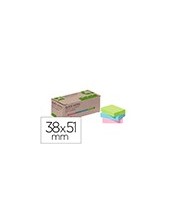 BLOC NOTAS ADH. QUITA PON Q-CON.38X51MM 100% PAPEL RECICLADO PASTELE 2