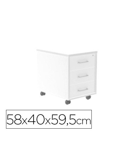 CAJONERA ROCADA TRES CAJ.SERIE STORE 58X40X59,5 CM AW04 BL./BL. CAJONERA ROCADA TRES CAJ.SERIE STORE 58X40X59,5 CM AW04 BL./BL.