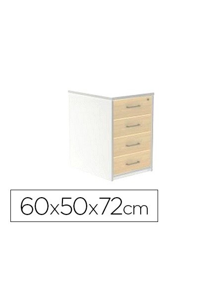 CAJONERA ROCADA 4 CAJ.SERIE STORE 60X50X72 CM AW04 BL./BL. CAJONERA ROCADA 4 CAJ.SERIE STORE 60X50X72 CM AW04 BL./BL.