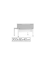 MOSTRADOR ALTILLO ROCADA METAL EXECUTIVE 200X30X40CM.AN02 GRIS/GRIS 2