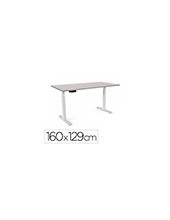 MESA ROCADA REG.ELECTRICA 129 CM ESTRUCTURA ACERO TABLERO 160 CM GRIS 2