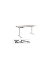 MESA ROCADA REG.ELECTRICA 129 CM ESTRUCTURA ACERO TABLERO 180 CM GRIS 2