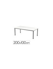 MESA OFICINA ROCADA EXECUTIVE 2005AD04 ALUMINIO/BL.200X100 CM 2
