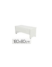 MESA OFICINA ROCADA WORK 180X80 CM ACABADO AW04 BLANCO/BLANCO 2