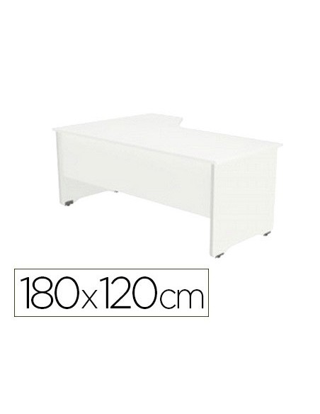MESA ROCADA SERIE WORK 180X120 CM DERECHA ACABADO AW04 BLANCO/BLANCO MESA ROCADA SERIE WORK 180X120 CM DERECHA ACABADO AW04 BLANCO/BLANCO