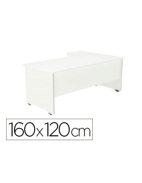 MESA ROCADA SERIE WORK 160X120 CM IZQUIERDA ACABADO AW04 BL/BL MESA ROCADA SERIE WORK 160X120 CM IZQUIERDA ACABADO AW04 BL/BL