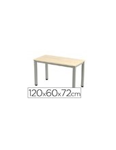MESA DE OFICINA ROCADA EXECUTIVE 200AD01 ALUMINIO Y HAYA 120X60 CM 2