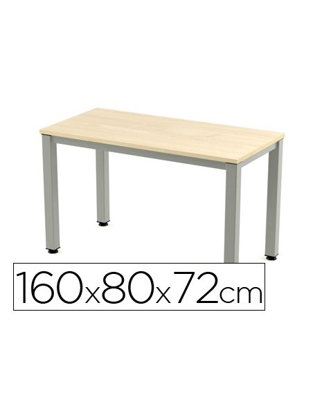 MESA DE OFICINA ROCADA EXECUTIVE 2002AD01 ALUMINIO /HAYA 160X80 CM MESA DE OFICINA ROCADA EXECUTIVE 2002AD01 ALUMINIO /HAYA 160X80 CM