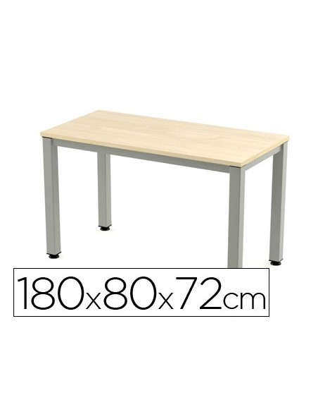 MESA DE OFICINA ROCADA EXECUTIVE 2003AD01 ALUMINIO /HAYA 180X80 CM MESA DE OFICINA ROCADA EXECUTIVE 2003AD01 ALUMINIO /HAYA 180X80 CM