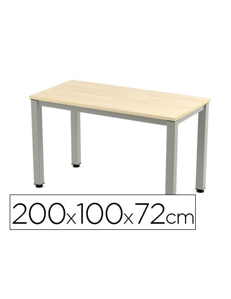 MESA DE OFICINA ROCADA EXECUTIVE 2005AD01 ALUMINIO /HAYA 200X100 CM MESA DE OFICINA ROCADA EXECUTIVE 2005AD01 ALUMINIO /HAYA 200X100 CM