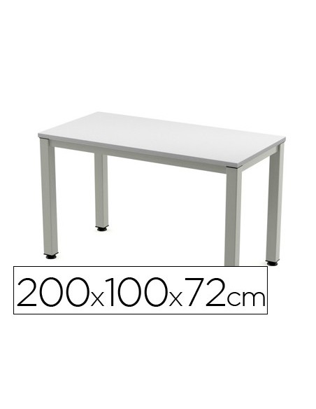 MESA DE OFICINA ROCADA EXECUTIVE 2005AD02 ALUMINIO /GRIS 200X100 CM MESA DE OFICINA ROCADA EXECUTIVE 2005AD02 ALUMINIO /GRIS 200X100 CM
