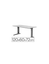 MESA DE OFICINA ROCADA METAL 2000AC02 ALUMINIO /GRIS 120X60 CM 2