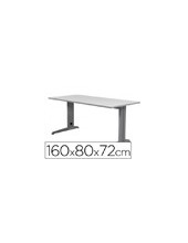 MESA DE OFICINA ROCADA METAL 2002AC02 ALUMINIO /GRIS 160X80 CM 2