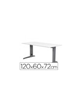 MESA DE OFICINA ROCADA METAL 2000AC04 ALUMINIO /BLANCO 120X60 CM 2