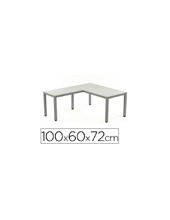 ALA MESA ROCADA EXECUTIVE 60X 100 CM DER. O IZQ. AD02 ALUMINIO/ GRIS 2