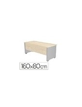 MESA OFICINA ROCADA WORK 160x80 CM ACABADO AB04 ALUM/BL 2002AB04 2