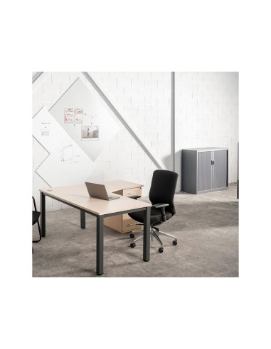 MESA ROCADA EXECUTIVE 180X120 CM IZQUIERDA AD01 ALUM/HAYA 2054AD01