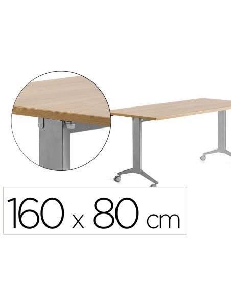 MESA ROCADA 2002FD08 TABLERO ABATIBLE ALUMINIO/ROBLE 160X80 CM MESA ROCADA 2002FD08 TABLERO ABATIBLE ALUMINIO/ROBLE 160X80 CM