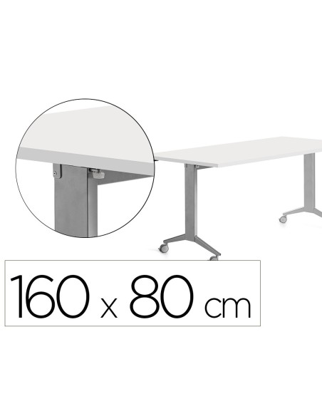 MESA ROCADA 2002FD04 TABLERO ABATIBLE ALUMINIO/BL.160X80 CM MESA ROCADA 2002FD04 TABLERO ABATIBLE ALUMINIO/BL.160X80 CM