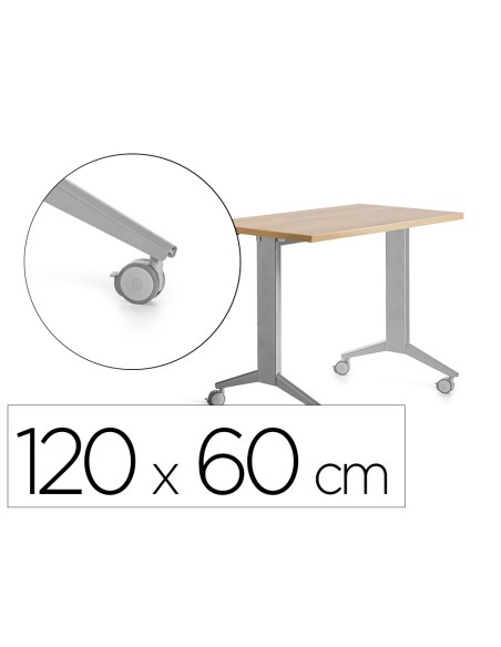 MESA ROCADA 2000FD08 TABLERO ABATIBLE ALUMINIO/ROBLE 120X60 CM MESA ROCADA 2000FD08 TABLERO ABATIBLE ALUMINIO/ROBLE 120X60 CM