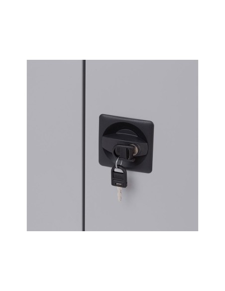 ARMARIO MET.ROCADA 2 PB UNA BALDA 90X70X45 CM AC00 GRIS/GRIS