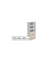 ARMARIO ROCADA C/4 ESTANTES 2 PUERTAS STORE 195X90X45CM AB01 1103AB01 2