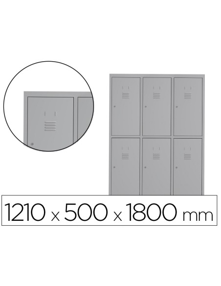 TAQUILLA MET.ROCADA 400 3 MODULOS X 2 PUERTAS GRIS 1210X500X1800MM TAQUILLA MET.ROCADA 400 3 MODULOS X 2 PUERTAS GRIS 1210X500X1800MM
