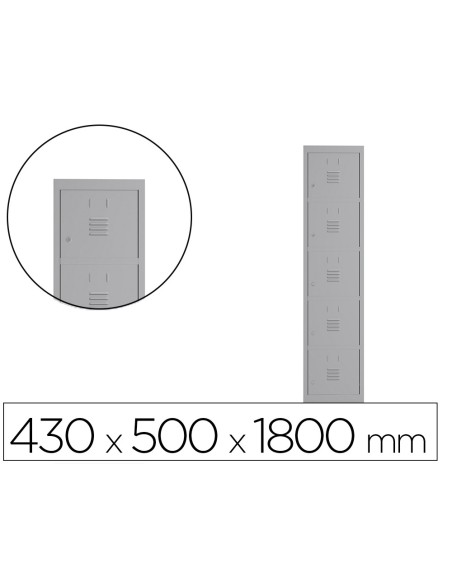 TAQUILLA MET.ROCADA 400 1 MODULO X 5 PUERTAS GRIS 430X500X1800MM TAQUILLA MET.ROCADA 400 1 MODULO X 5 PUERTAS GRIS 430X500X1800MM