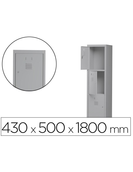 TAQUILLA MET.ROCADA 400 1 MODULO X 3 PUERTAS GRIS 430X500X1800MM TAQUILLA MET.ROCADA 400 1 MODULO X 3 PUERTAS GRIS 430X500X1800MM