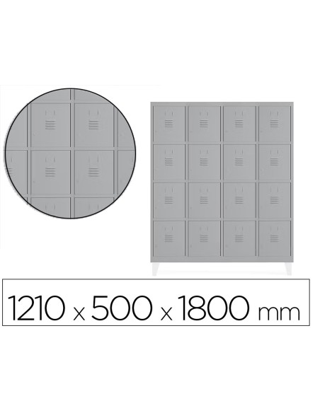 TAQUILLA MET.ROCADA 300 4 MODULOS X 4 PUERTAS GRIS 1210X500X1800MM TAQUILLA MET.ROCADA 300 4 MODULOS X 4 PUERTAS GRIS 1210X500X1800MM