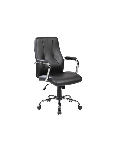 SILLA ROCADA DIRECCION SIMIL PIEL C/BRAZOS BASE METALICA CROMADA DIAM SILLA ROCADA DIRECCION SIMIL PIEL C/BRAZOS BASE METALICA CROMADA DIAM