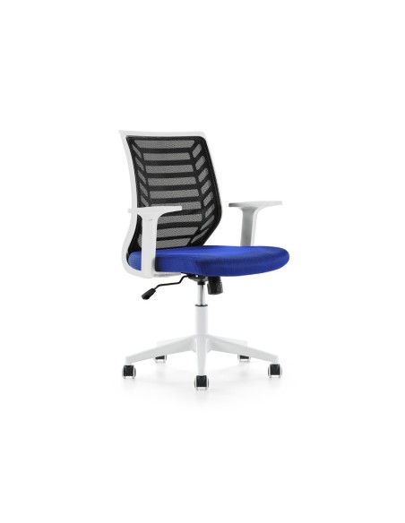 SILLA ROCADA BRAZOS REG. EST.BL.RESPALDO MALLA ASIENTO IGNIFUGA AZ. SILLA ROCADA BRAZOS REG. EST.BL.RESPALDO MALLA ASIENTO IGNIFUGA AZ.