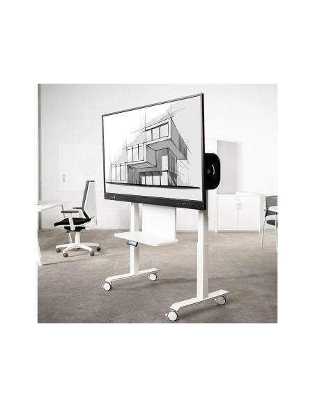 SOPORTE MOVIL ROCADA MONITOR INTERACT. 65" 86" EST.ACERO RUEDA FRENO