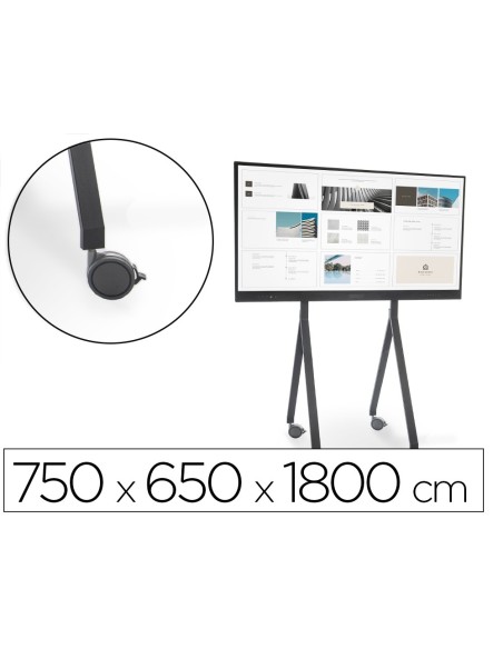 SOPORTE MOVIL ROCADA MONITOR INTERACT. 65"86" ACERO 750X650X1800 SOPORTE MOVIL ROCADA MONITOR INTERACT. 65"86" ACERO 750X650X1800