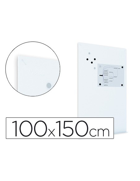 PIZARRA ROCADA MAGNETICA BLANCA C/SISTEMA SKI WHITEBOARD 100X150 CM PIZARRA ROCADA MAGNETICA BLANCA C/SISTEMA SKI WHITEBOARD 100X150 CM