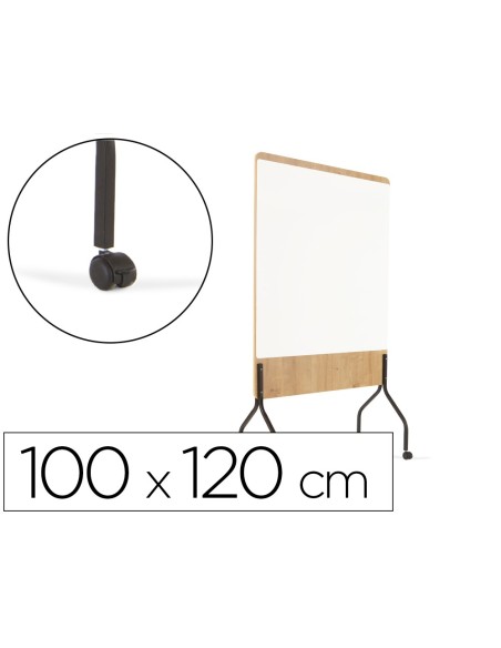 PIZARRA BL.ROCADA DOBLE CARA LACADA MAG.MELA. ROBLE 4 RUEDAS 92X125CM PIZARRA BL.ROCADA DOBLE CARA LACADA MAG.MELA. ROBLE 4 RUEDAS 92X125CM