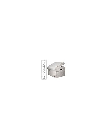 CONTENEDOR LIDERPAPEL CARTON AUTO 4 CAJAS 430X383X265MM BLANCO