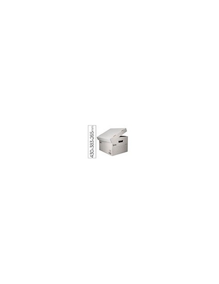 CONTENEDOR LIDERPAPEL CARTON AUTO 4 CAJAS 430X383X265MM BLANCO
