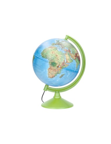 GLOBO TERRAQUEO  LUZ FISICO POLITICO DIAMETRO 26 CM