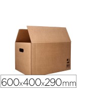 CAJA EMBALAR Q-CONNECT AMERICANA C/ ASAS CARTON CANAL 5MM 60X40X29CM