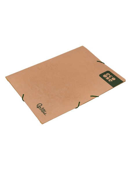 CARPETA  GOMAS A4+ 3 SOLAPAS ECOUSE CARTULINA 400 G/M2 KRAFT MARRON