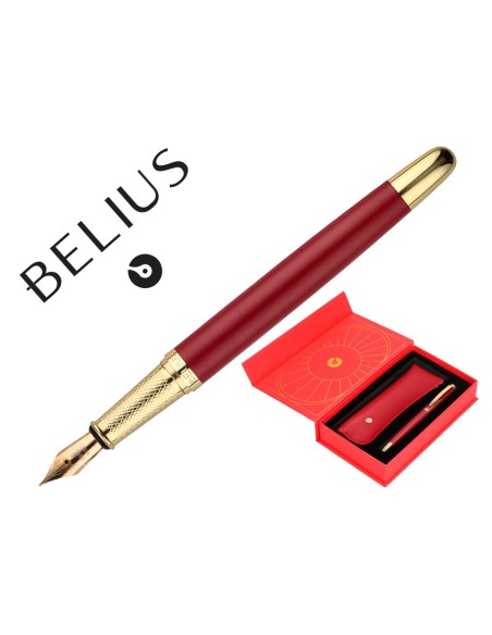 PLUMA BELIUS SOIREE ART DECO GRANATE DORADO TINTA AZ. CAJA DISEÑO PLUMA BELIUS SOIREE ART DECO GRANATE DORADO TINTA AZ. CAJA DISEÑO