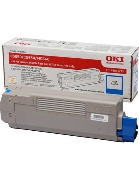 43865723 TONER OKI C5850/C5950 CIAN 6000 PG. 43865723 TONER OKI C5850/C5950 CIAN 6000 PG.