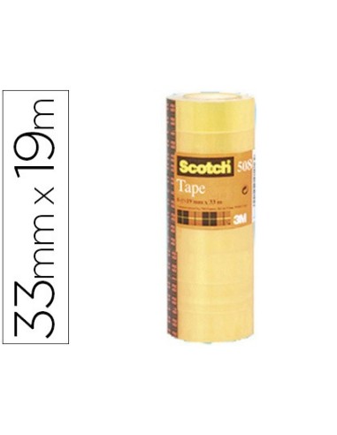 CINTA ADHESIVA SCOTCH ACORDEON PACK 8 508 19X33 MM