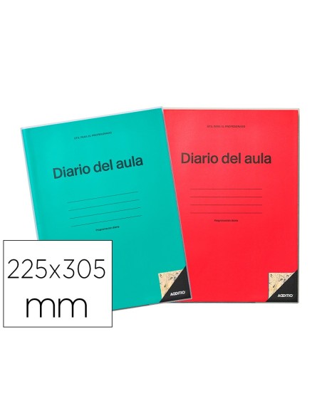 DIARIO DEL AULA ADDITIO POR DIA HORA O SESION 192 PG. 22,5X30,5 CM DIARIO DEL AULA ADDITIO POR DIA HORA O SESION 192 PG. 22,5X30,5 CM